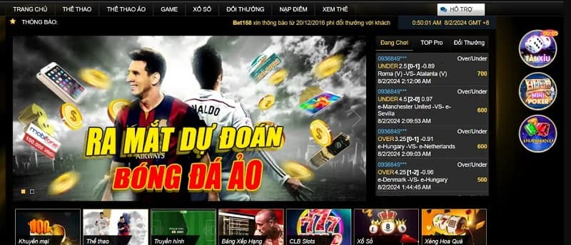 Giới Thiệu Bet168vn - Cổng game uy tín hàng đầu châu Á 4 Giới thiệu Bet168vn là nhà cái uy tín hàng đầu châu Á