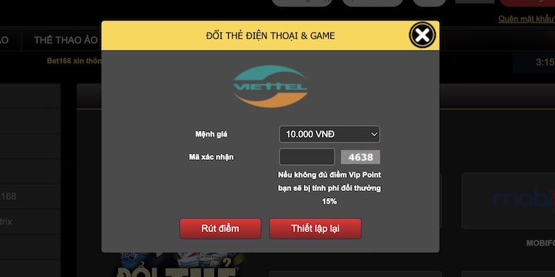 Đổi Thưởng Bet168vn - Quy Định, Thông Báo Quan Trọng Cho Hội Viên 9 Hướng dẫn đổi thưởng Bet168vn.