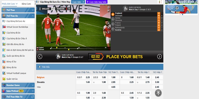 Thể thao ảo Bet168vn.vip cược uy tín, nhiều trận săn thưởng 6 Cá độ tại trang Bet168vn.vip chất lượng